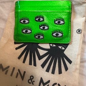Min & Mon Neon Green Card Holder